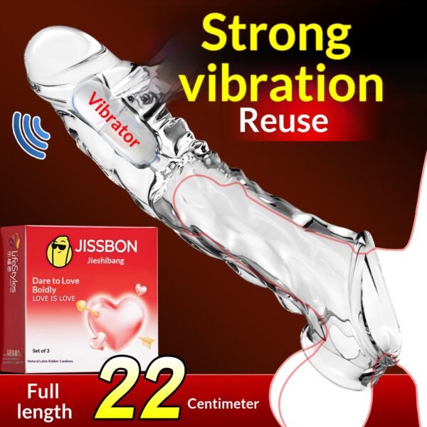 Jasbang condom mace, elongated and thickened sex beast thorny large particle stimulation clitoris couple sex toys tt