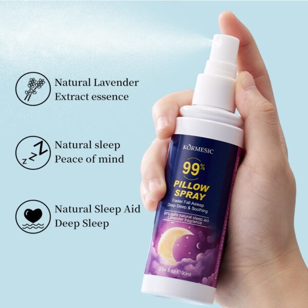 KORMESIC Restful Sleep Lavender Pillow Spray, natural aromatherapy mist for better sleep, stress relief and deep relaxation