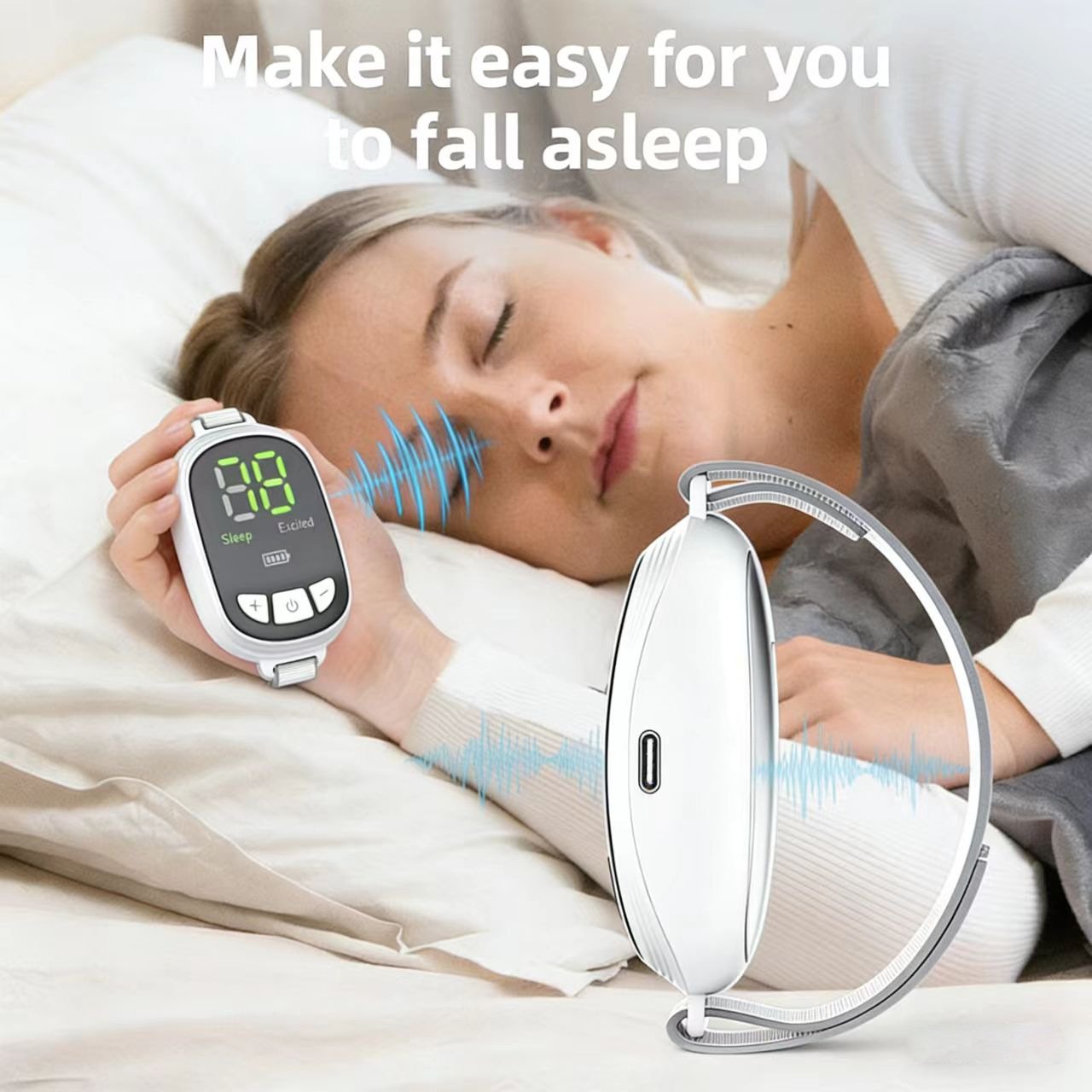 handheld white noise sleep device for relaxation and better sleep