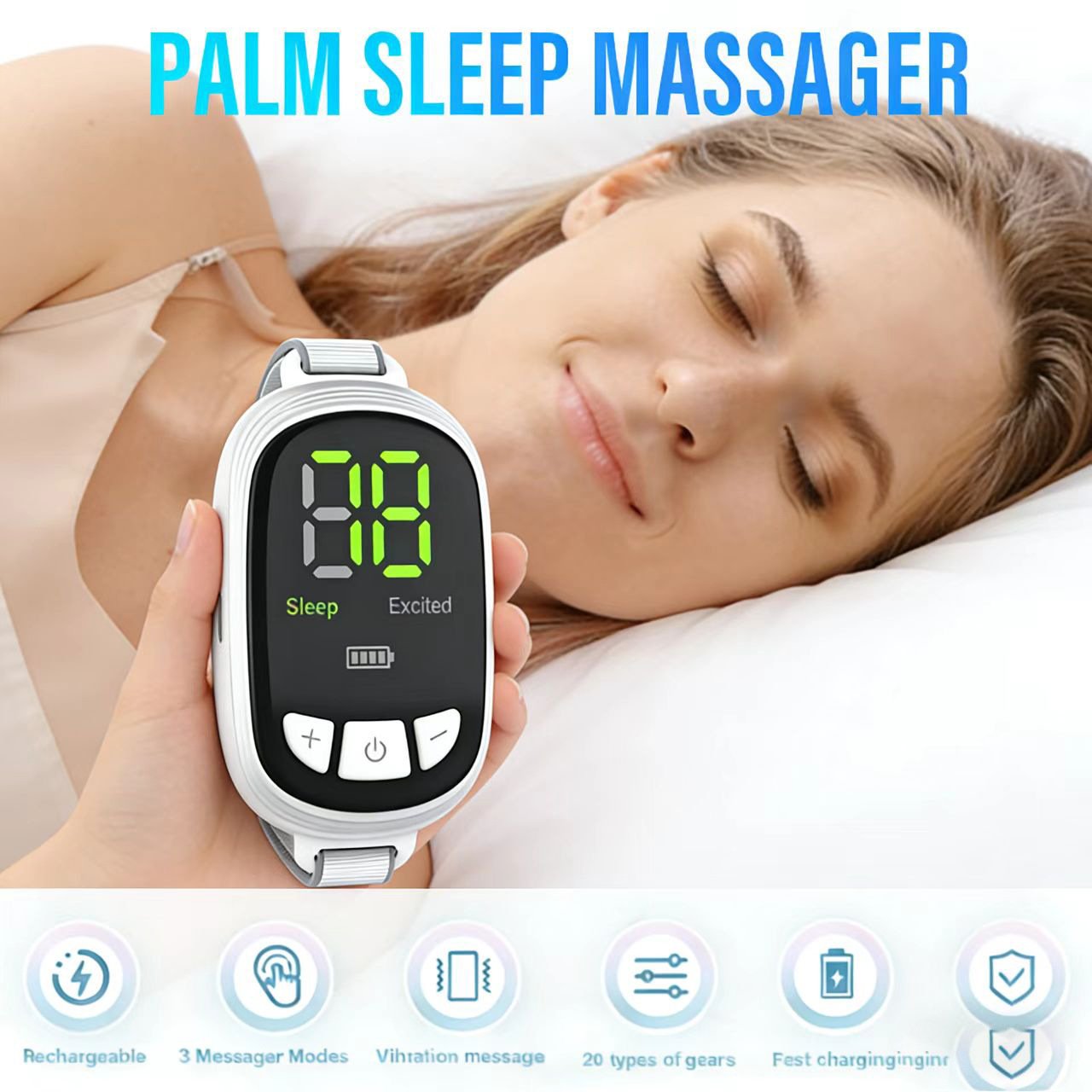 handheld white noise sleep device for relaxation and better sleep