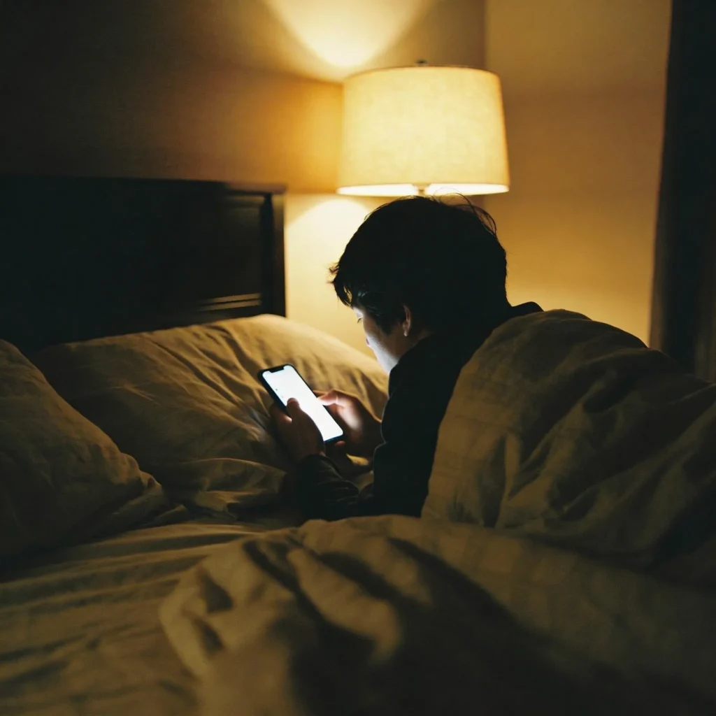 blue light sleep phone at night