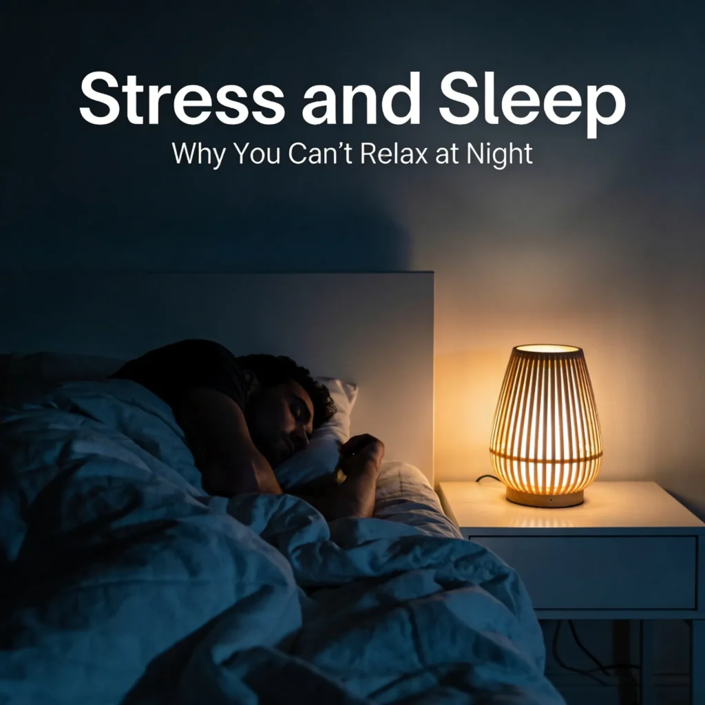 stress affects sleep can’t sleep at night