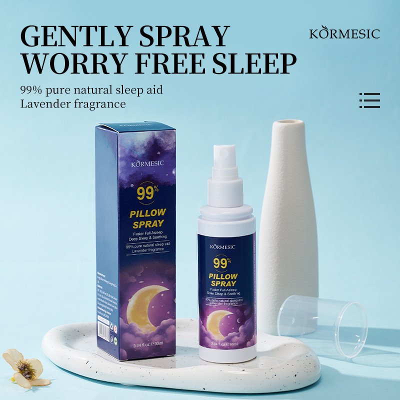KORMESIC Restful Sleep Lavender Pillow Spray, natural aromatherapy mist for better sleep, stress relief and deep relaxation
