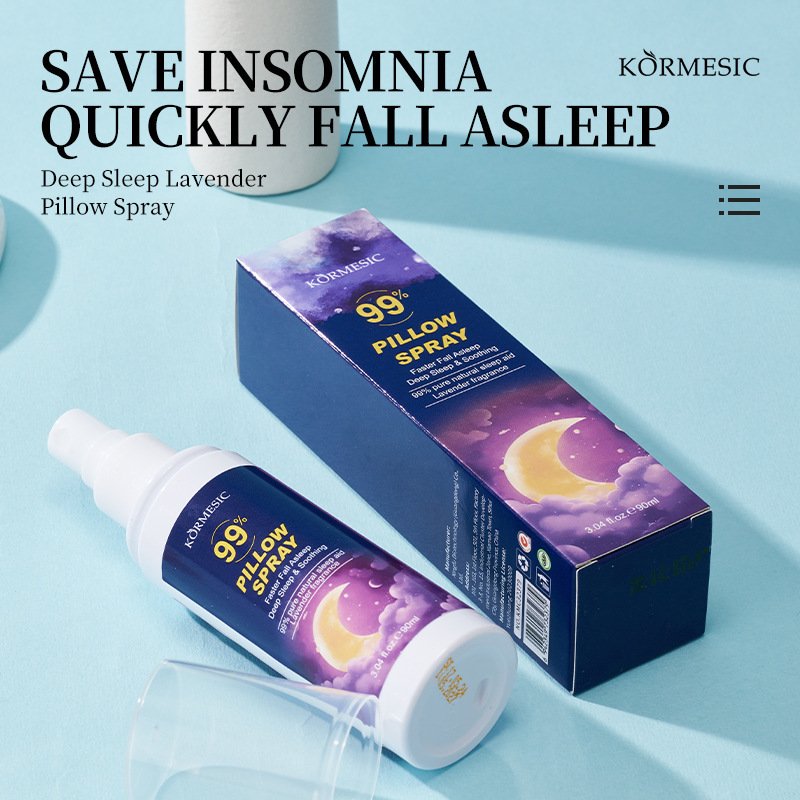 KORMESIC Restful Sleep Lavender Pillow Spray, natural aromatherapy mist for better sleep, stress relief and deep relaxation