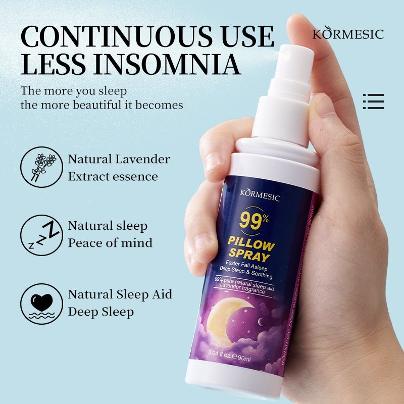KORMESIC Restful Sleep Lavender Pillow Spray, natural aromatherapy mist for better sleep, stress relief and deep relaxation