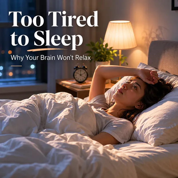 too tired to sleep can’t fall asleep